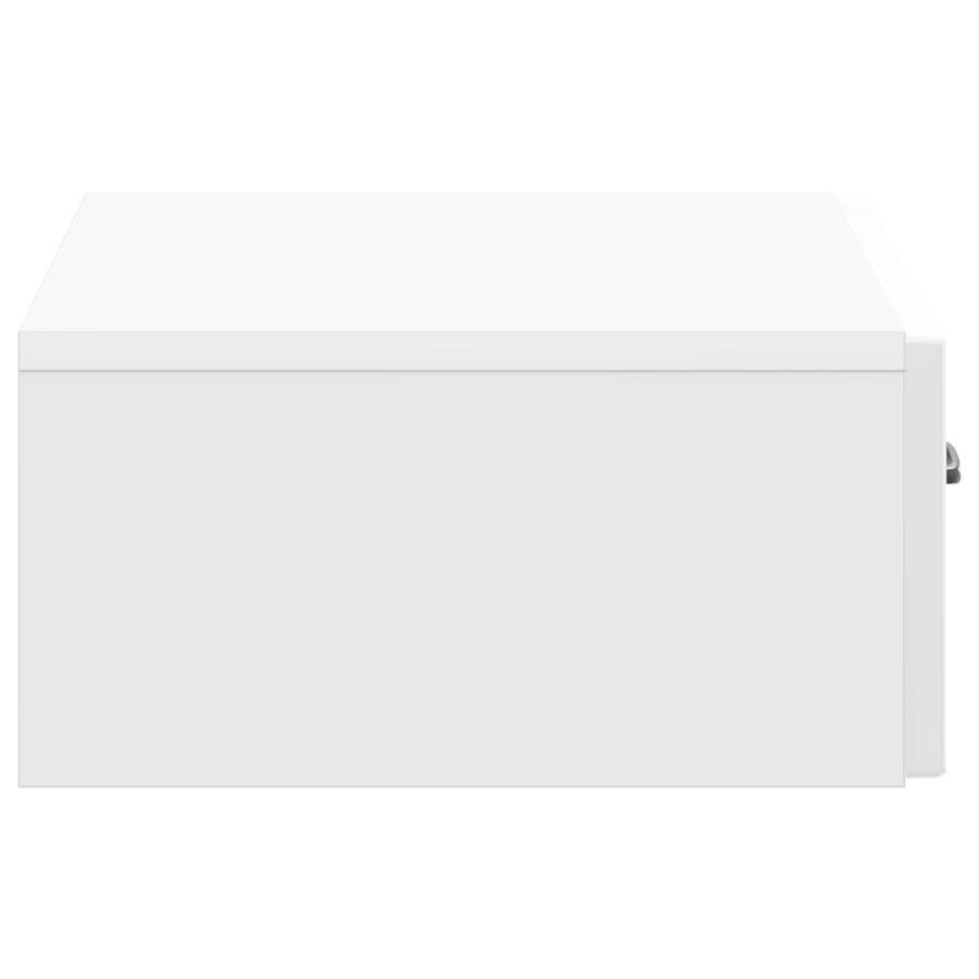 Wandmontage Zijtafel Hoogglans Wit 59 x 34,5 x 17 cm