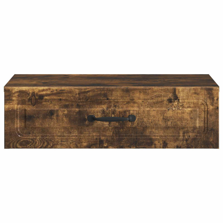 Wandmontage Zijtafel Gerookt eiken 59 x 34,5 x 17 cm