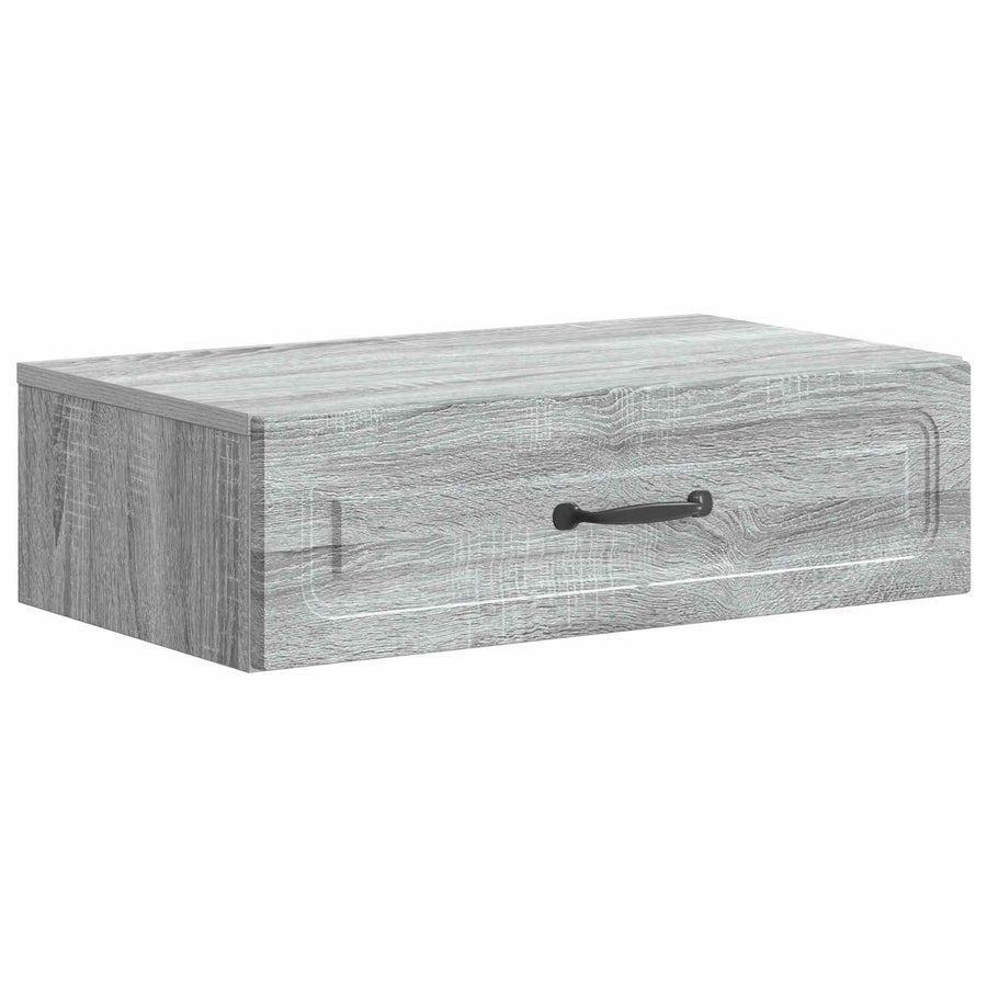 Wandmontage Zijtafel Grijs sonoma 59 x 34,5 x 17 cm