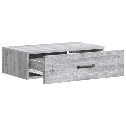 Wandmontage Zijtafel Grijs sonoma 59 x 34,5 x 17 cm