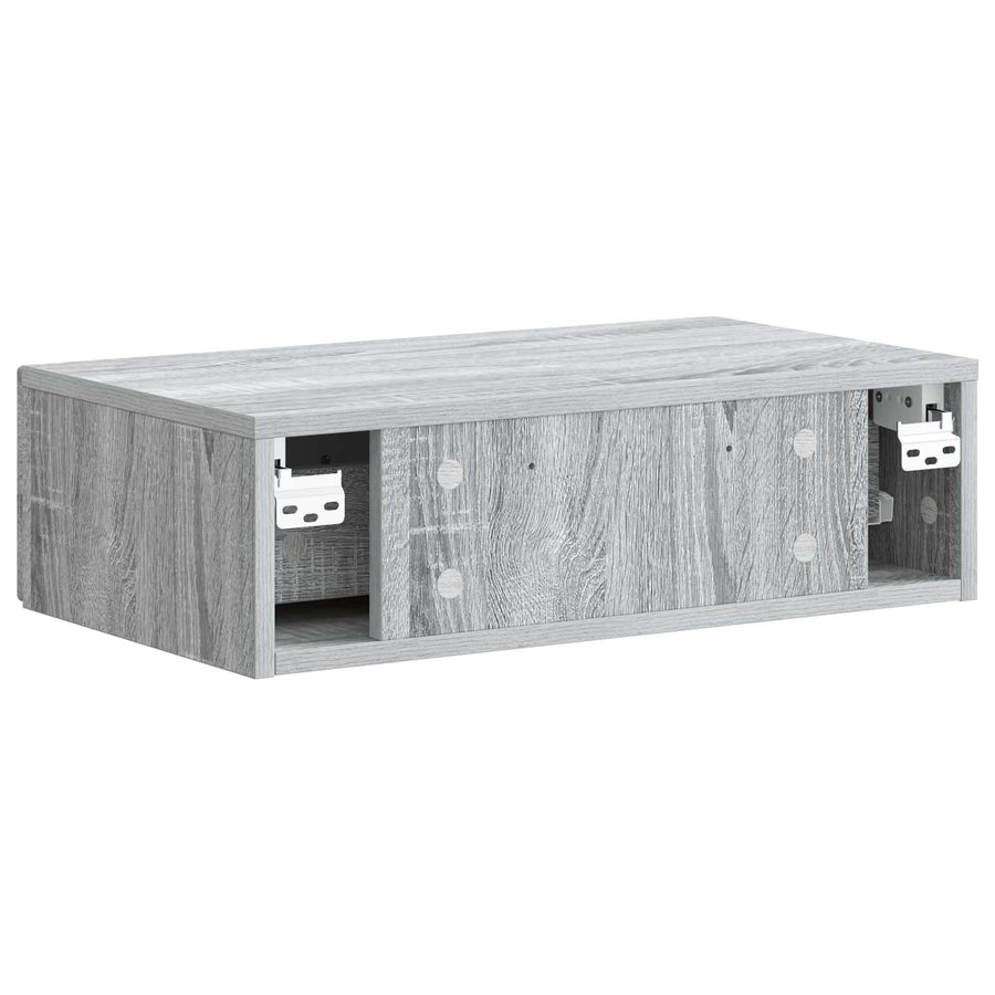 Wandmontage Zijtafel Grijs sonoma 59 x 34,5 x 17 cm