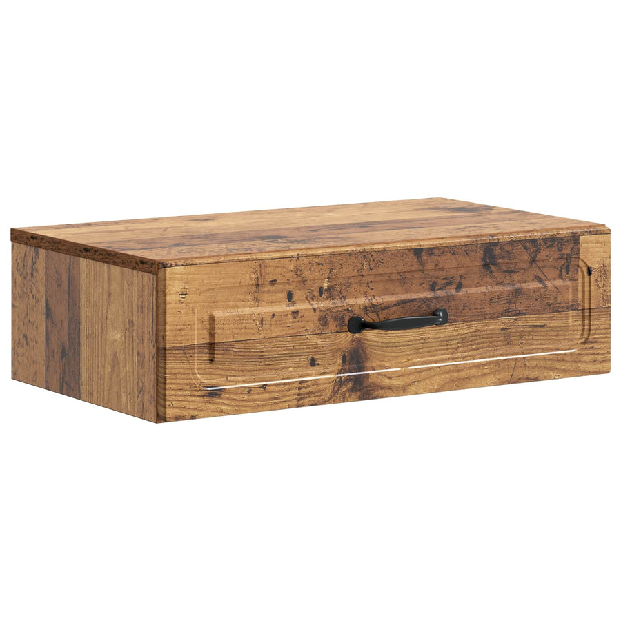 Wandmontage Zijtafel Oud hout 59 x 34,5 x 17 cm Bewerkt hout