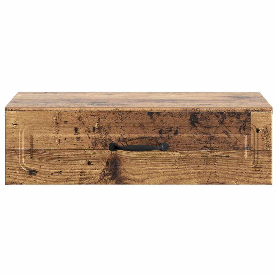 Wandmontage Zijtafel Oud hout 59 x 34,5 x 17 cm Bewerkt hout
