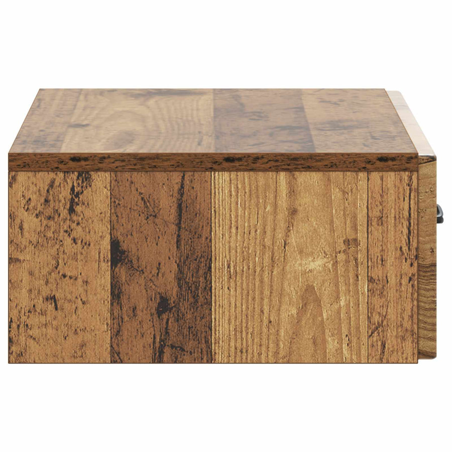 Wandmontage Zijtafel Oud hout 59 x 34,5 x 17 cm Bewerkt hout