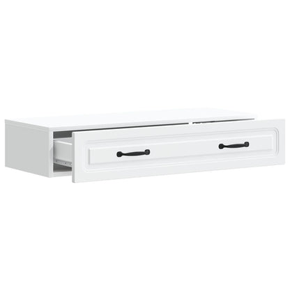 Wandmontage Zijtafel Wit 87,5 x 34,5 x 17 cm Bewerkt hout