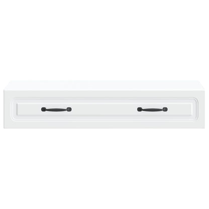 Wandmontage Zijtafel Wit 87,5 x 34,5 x 17 cm Bewerkt hout