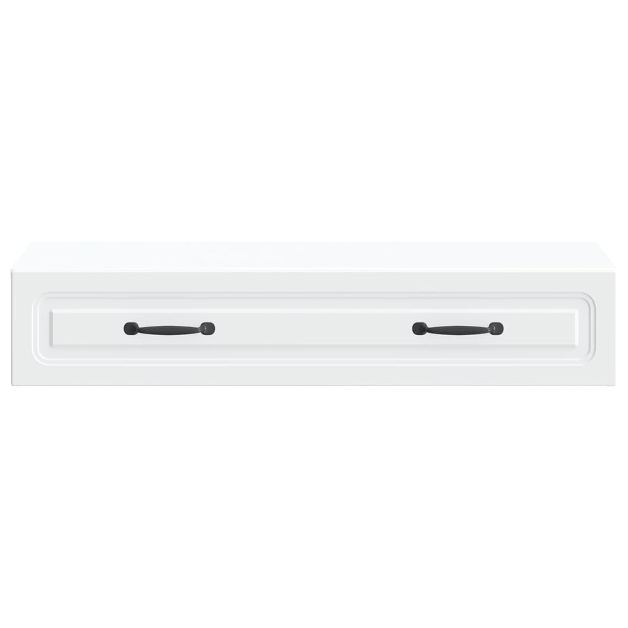 Wandmontage Zijtafel Wit 87,5 x 34,5 x 17 cm Bewerkt hout