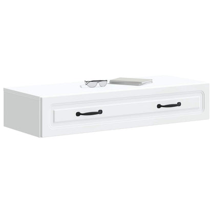 Wandmontage Zijtafel Wit 87,5 x 34,5 x 17 cm Bewerkt hout