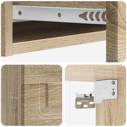 Wandmontage Zijtafel Sonoma Eiken 87,5 x 34,5 x 17 cm