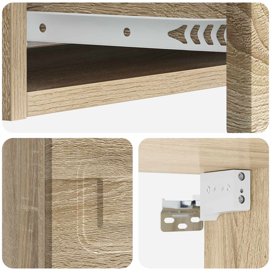 Wandmontage Zijtafel Sonoma Eiken 87,5 x 34,5 x 17 cm