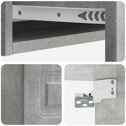 Wandmontage Zijtafel Betongrijs 87,5 x 34,5 x 17 cm