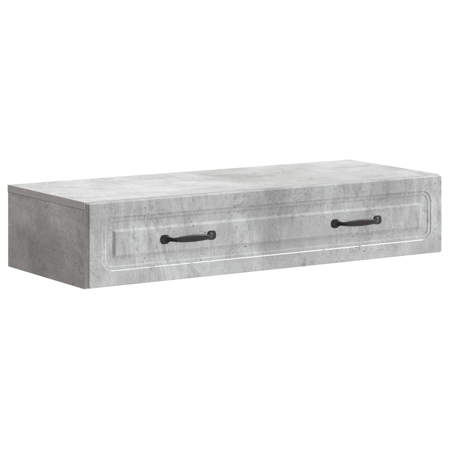 Wandmontage Zijtafel Betongrijs 87,5 x 34,5 x 17 cm