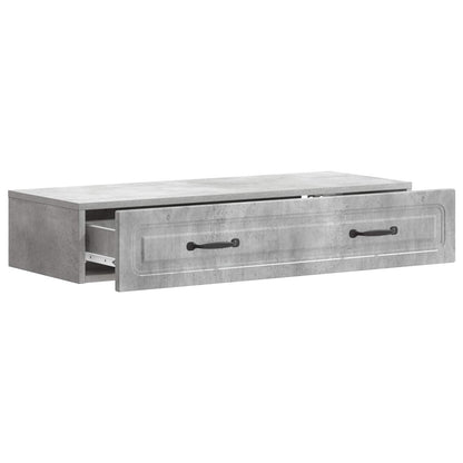 Wandmontage Zijtafel Betongrijs 87,5 x 34,5 x 17 cm
