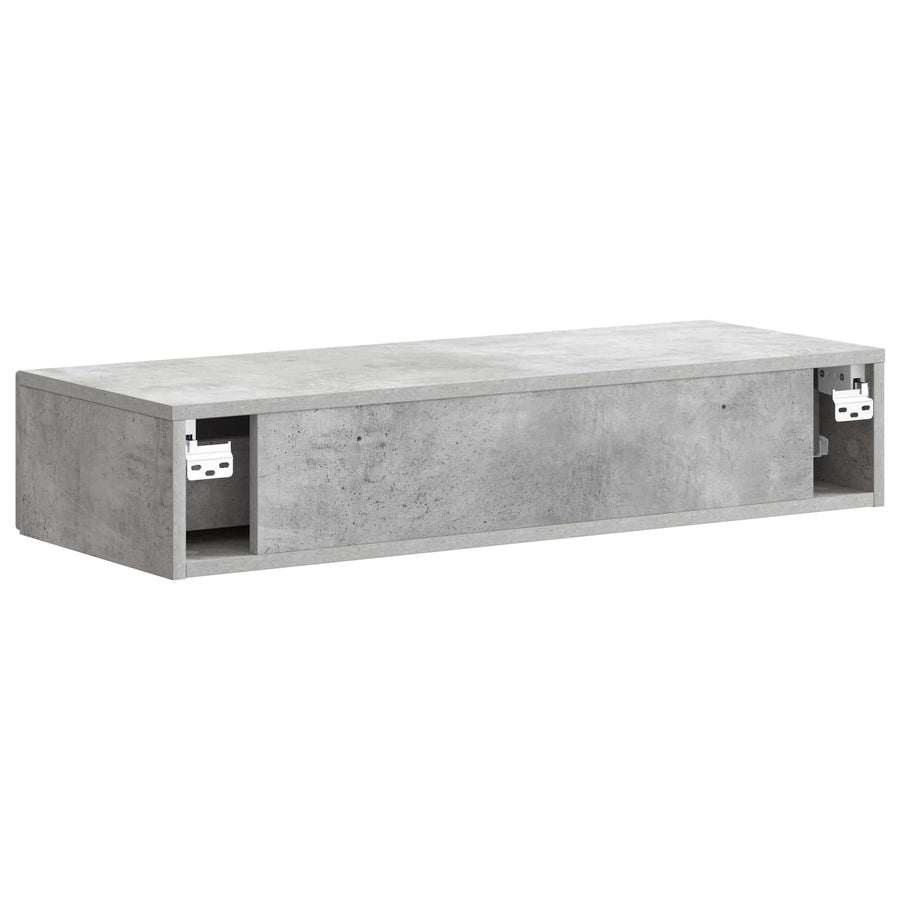 Wandmontage Zijtafel Betongrijs 87,5 x 34,5 x 17 cm