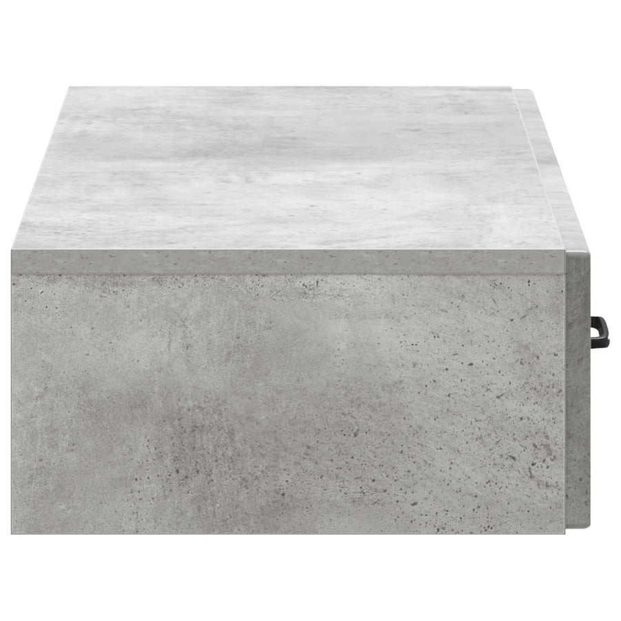 Wandmontage Zijtafel Betongrijs 87,5 x 34,5 x 17 cm