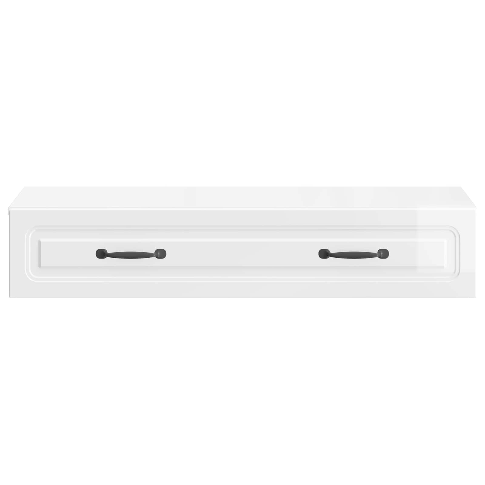 Wandmontage Zijtafel Hoogglans Wit 87,5 x 34,5 x 17 cm