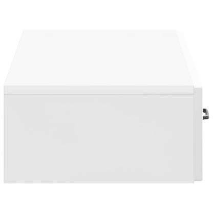 Wandmontage Zijtafel Hoogglans Wit 87,5 x 34,5 x 17 cm