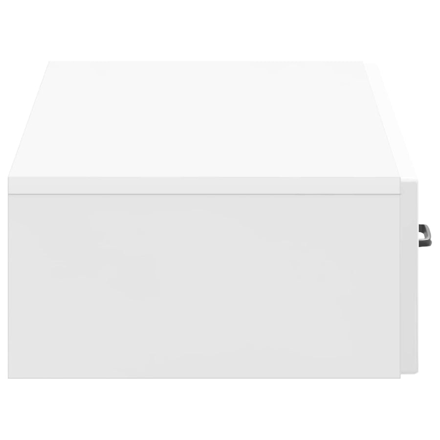 Wandmontage Zijtafel Hoogglans Wit 87,5 x 34,5 x 17 cm