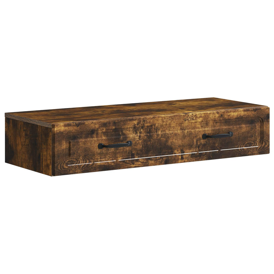 Wandmontage Zijtafel Gerookt eiken 87,5 x 34,5 x 17 cm
