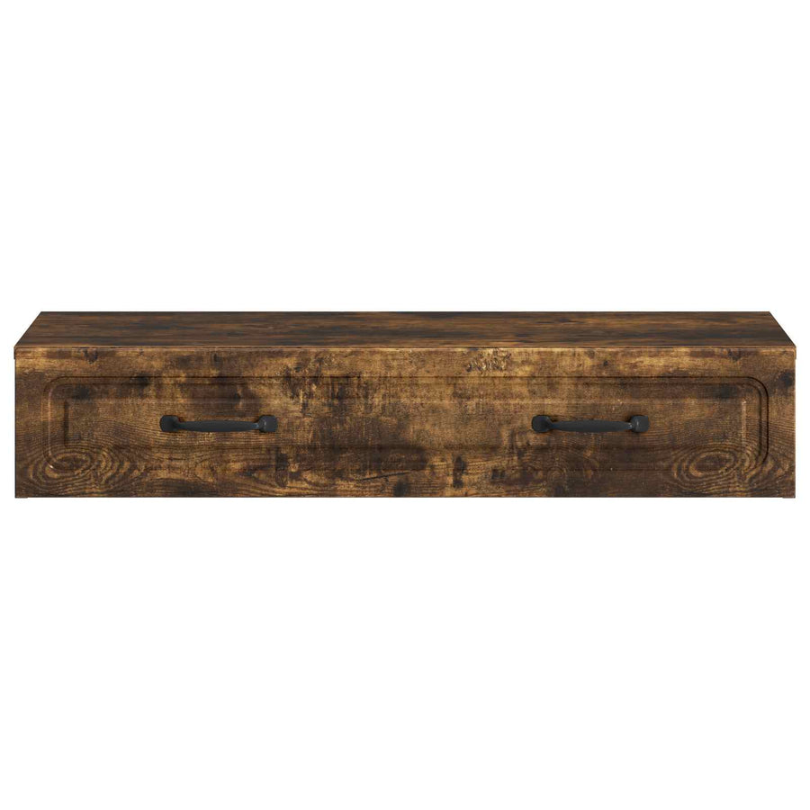 Wandmontage Zijtafel Gerookt eiken 87,5 x 34,5 x 17 cm