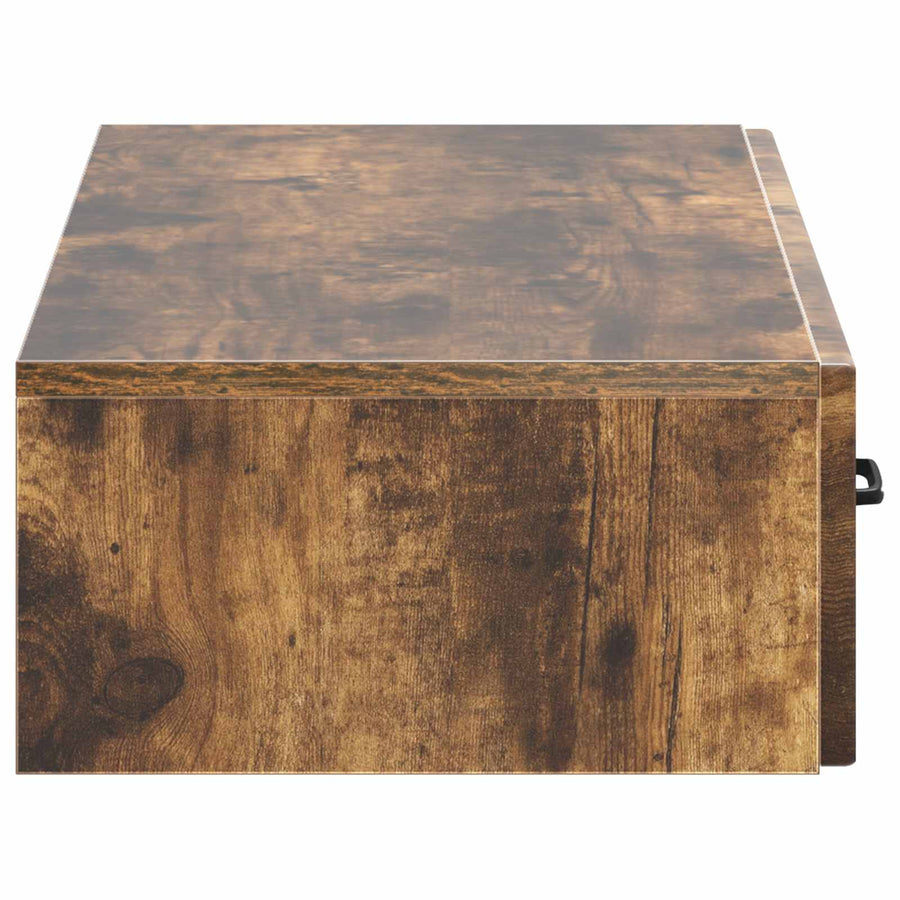 Wandmontage Zijtafel Gerookt eiken 87,5 x 34,5 x 17 cm