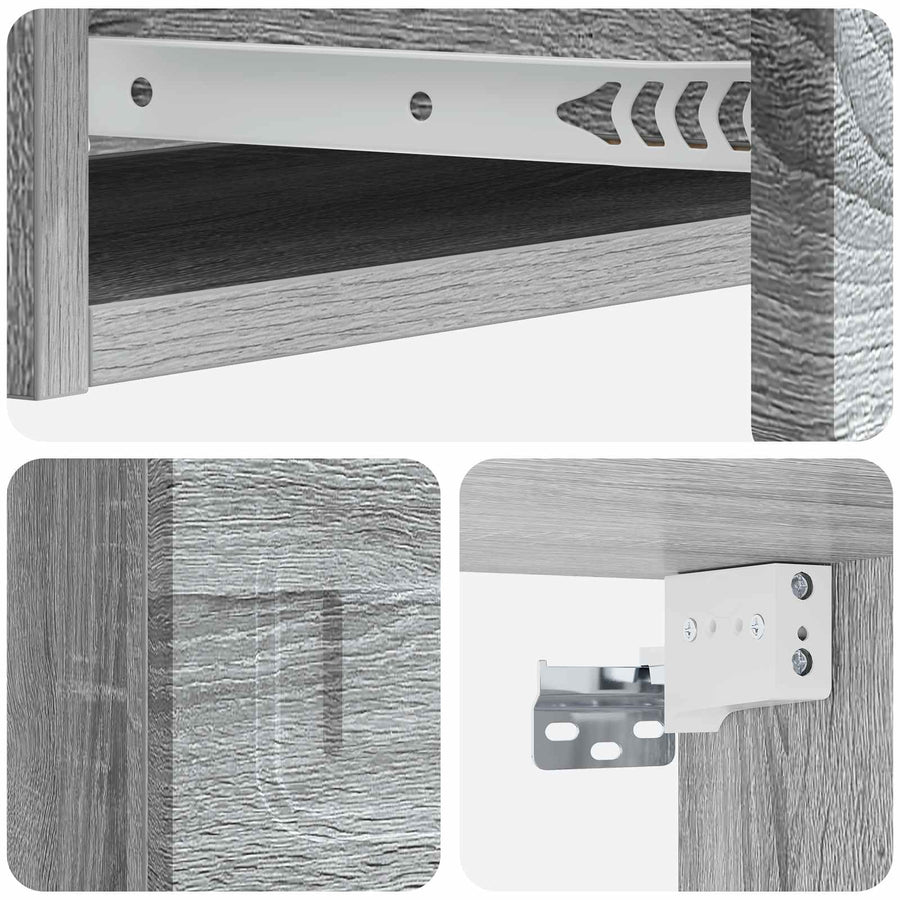 Wandmontage Zijtafel Grijs sonoma 87,5 x 34,5 x 17 cm