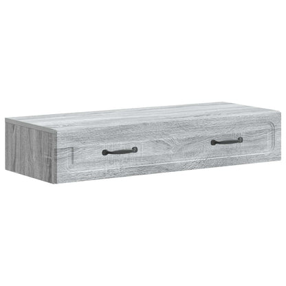 Wandmontage Zijtafel Grijs sonoma 87,5 x 34,5 x 17 cm