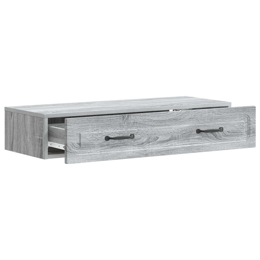 Wandmontage Zijtafel Grijs sonoma 87,5 x 34,5 x 17 cm