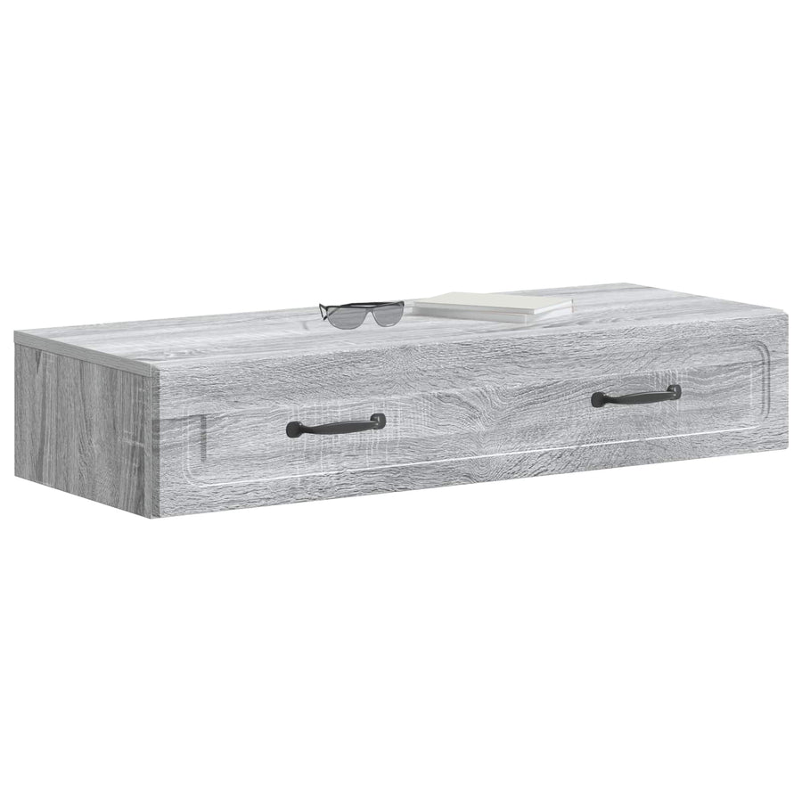 Wandmontage Zijtafel Grijs sonoma 87,5 x 34,5 x 17 cm