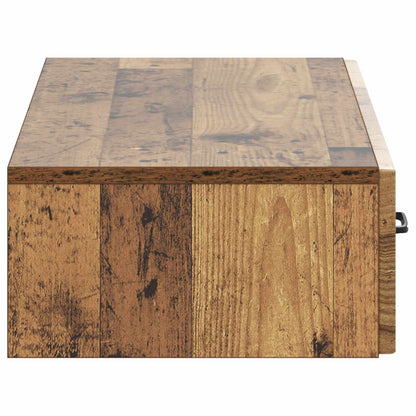 Wandmontage Zijtafel Oud hout 87,5 x 34,5 x 17 cm Bewerkt hout