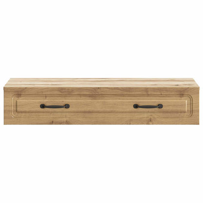 Wandmontage Zijtafel Artisanaal eiken 87,5 x 34,5 x 17 cm