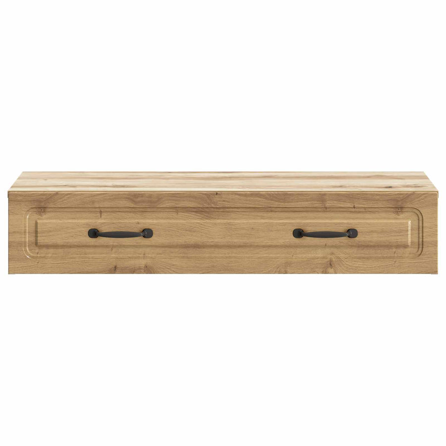Wandmontage Zijtafel Artisanaal eiken 87,5 x 34,5 x 17 cm