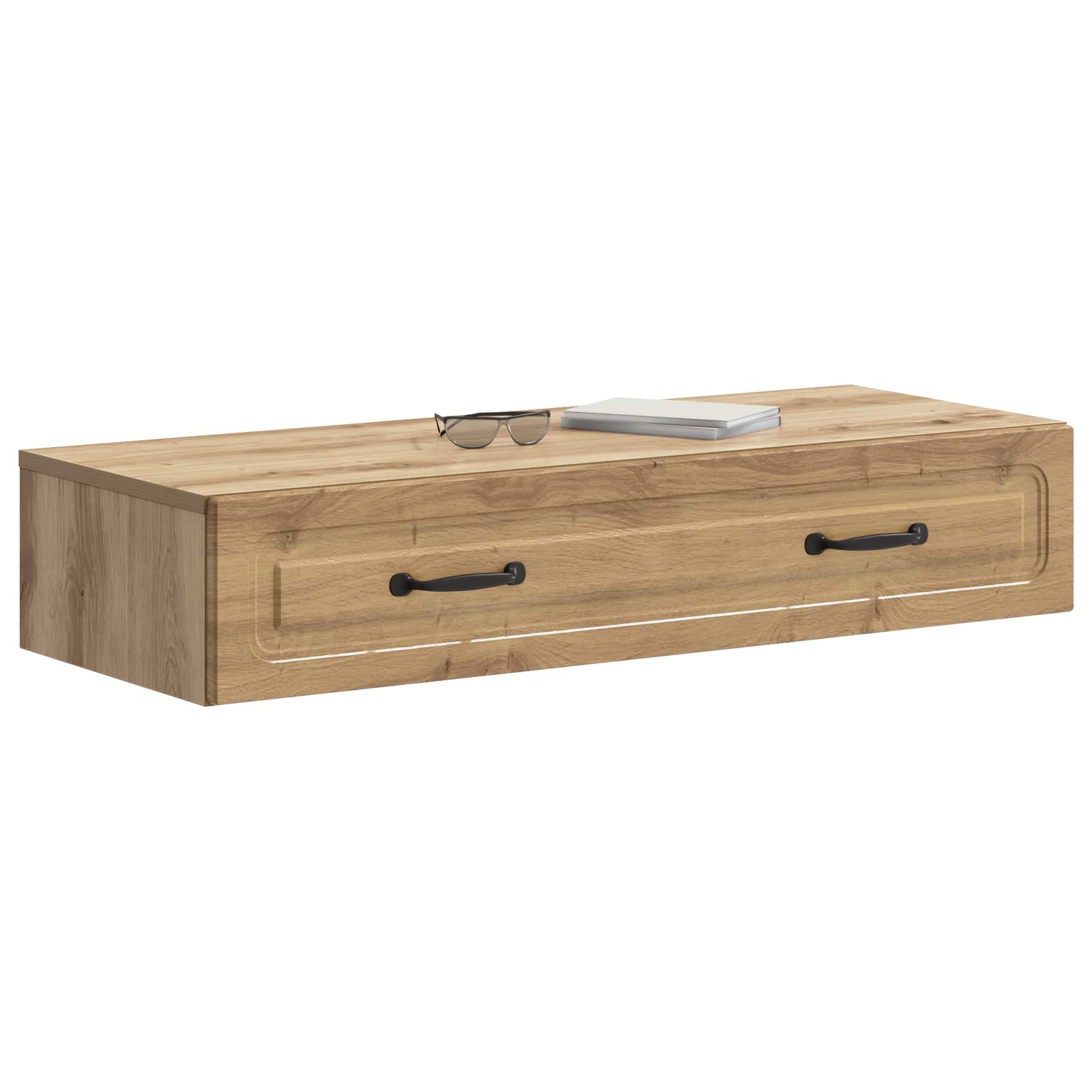 Wandmontage Zijtafel Artisanaal eiken 87,5 x 34,5 x 17 cm