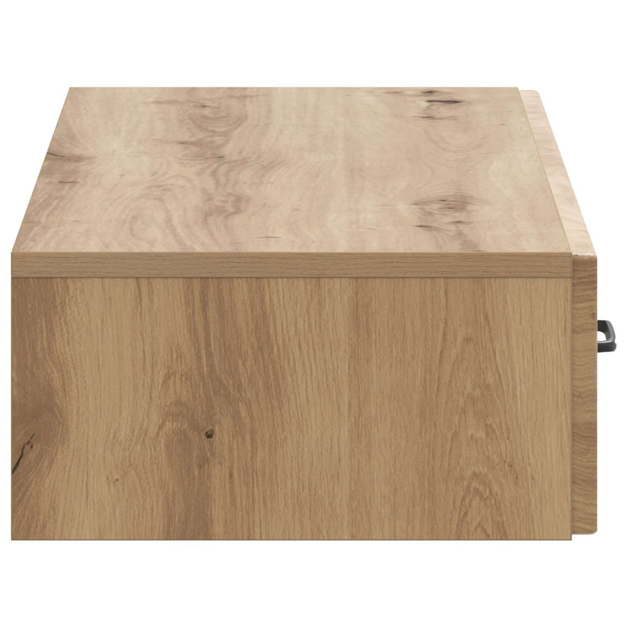 Wandmontage Zijtafel Artisanaal eiken 87,5 x 34,5 x 17 cm