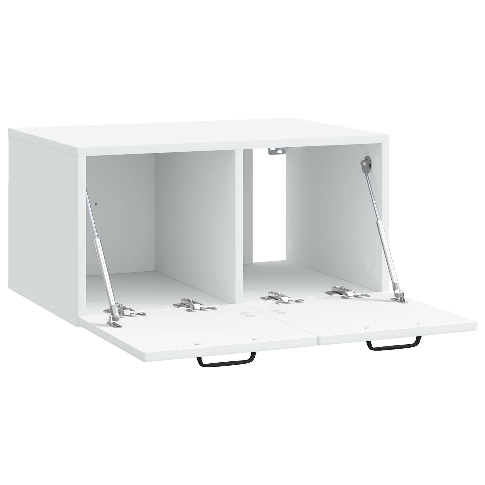 Wandbeugel TV-kast Wit 59,5 x 41 x 30 cm Bewerkt hout