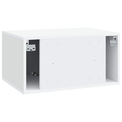 Wandbeugel TV-kast Wit 59,5 x 41 x 30 cm Bewerkt hout