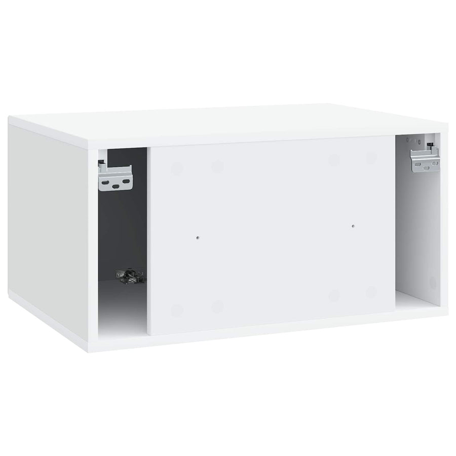 Wandbeugel TV-kast Wit 59,5 x 41 x 30 cm Bewerkt hout