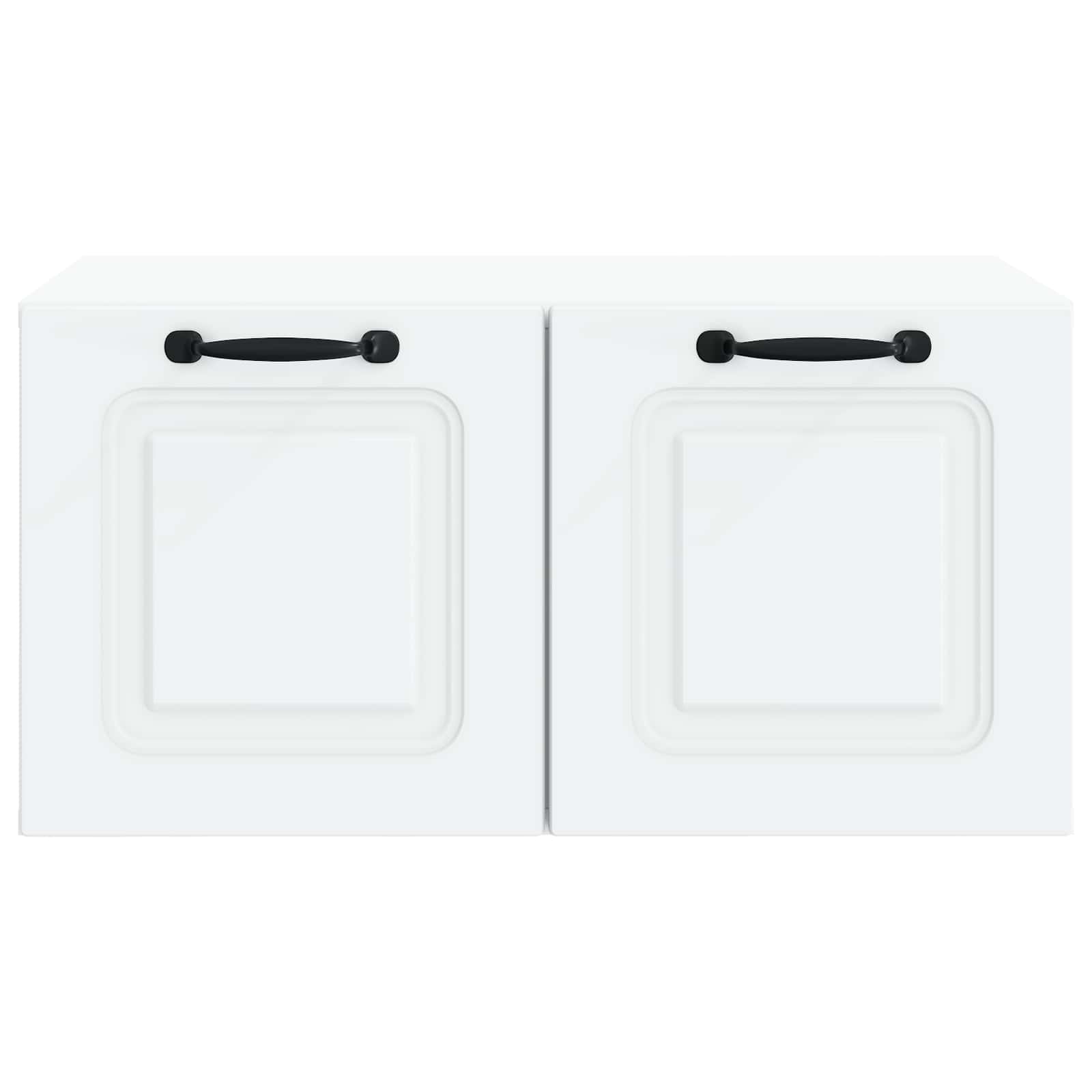 Wandbeugel TV-kast Wit 59,5 x 41 x 30 cm Bewerkt hout