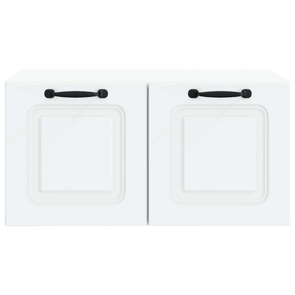Wandbeugel TV-kast Wit 59,5 x 41 x 30 cm Bewerkt hout