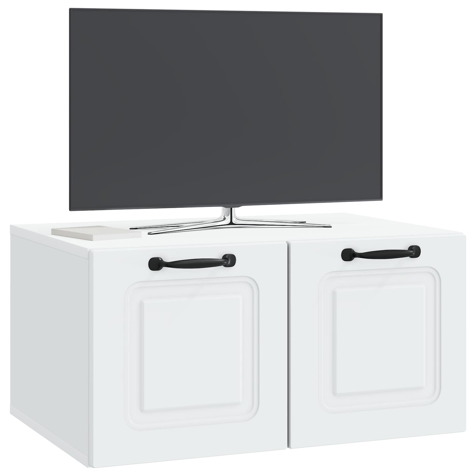 Wandbeugel TV-kast Wit 59,5 x 41 x 30 cm Bewerkt hout