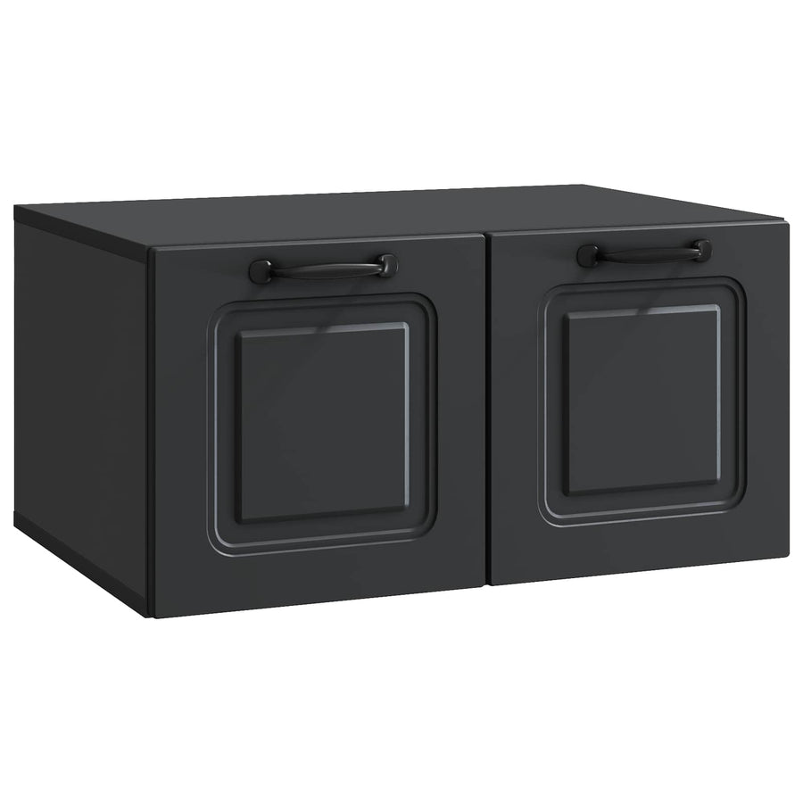 Wandbeugel TV-kast Zwart 59,5 x 41 x 30 cm Bewerkt hout
