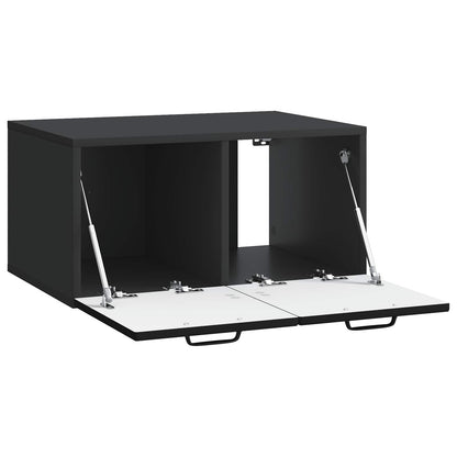 Wandbeugel TV-kast Zwart 59,5 x 41 x 30 cm Bewerkt hout