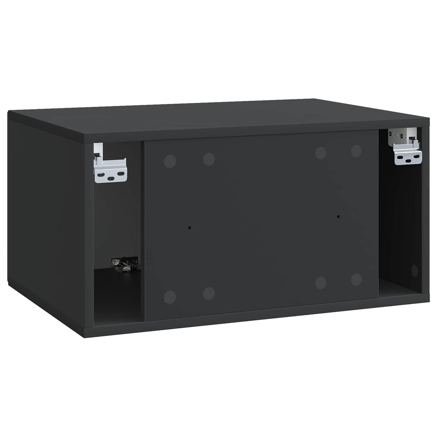 Wandbeugel TV-kast Zwart 59,5 x 41 x 30 cm Bewerkt hout