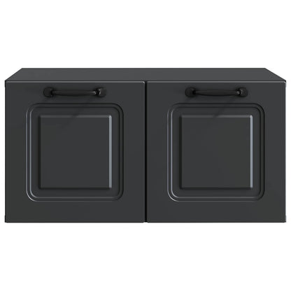 Wandbeugel TV-kast Zwart 59,5 x 41 x 30 cm Bewerkt hout