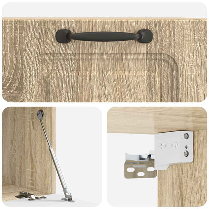 Wandbeugel TV-kast Sonoma Eiken 59,5 x 41 x 30 cm Bewerkt hout