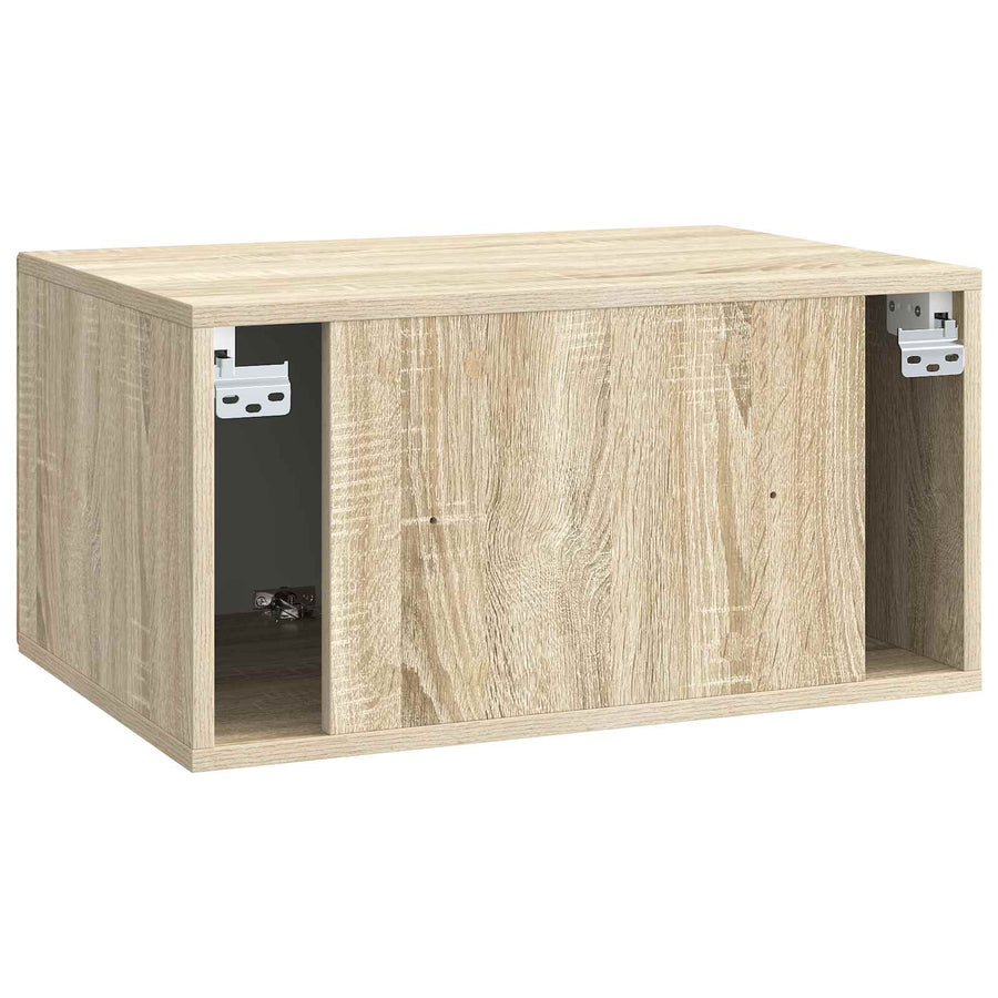 Wandbeugel TV-kast Sonoma Eiken 59,5 x 41 x 30 cm Bewerkt hout