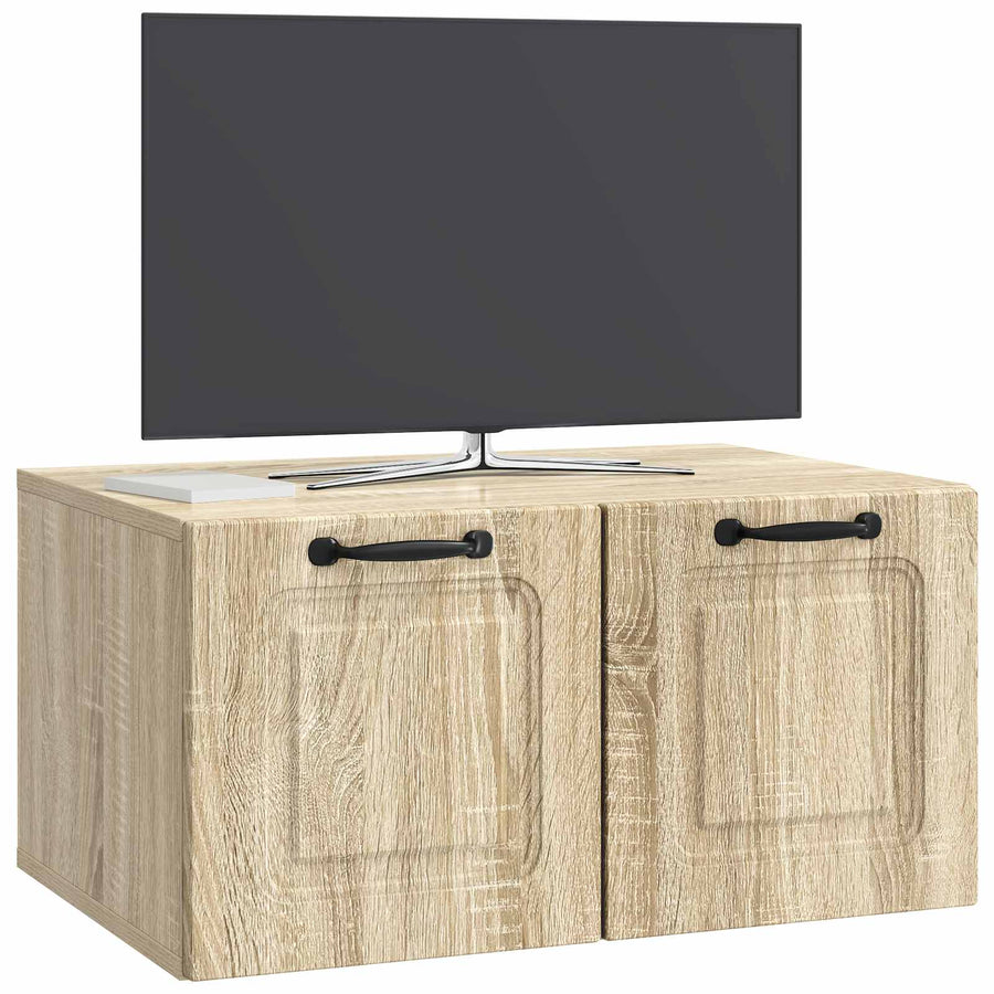 Wandbeugel TV-kast Sonoma Eiken 59,5 x 41 x 30 cm Bewerkt hout