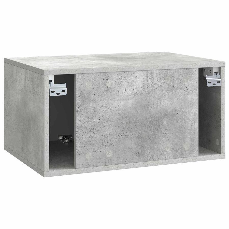 Wandbeugel TV-kast Betongrijs 59,5 x 41 x 30 cm Bewerkt hout