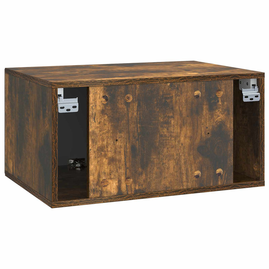 Wandbeugel TV-kast Gerookt eiken 59,5 x 41 x 30 cm Bewerkt hout