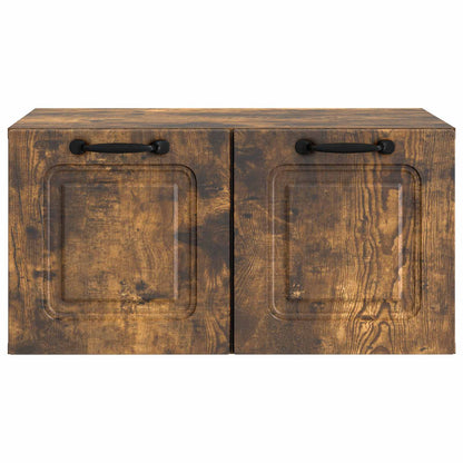 Wandbeugel TV-kast Gerookt eiken 59,5 x 41 x 30 cm Bewerkt hout